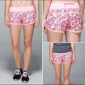 Lululemon Run: Speed Short *2-way Stretch Floral